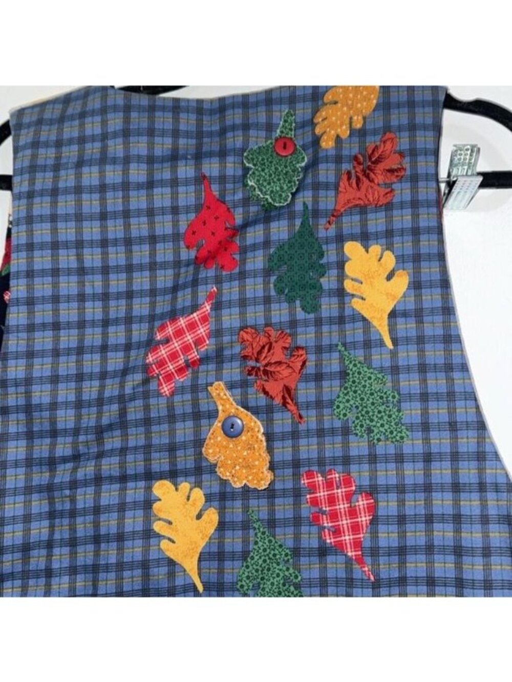 Vintage Apple & Alphabet Themed Patchwork Vest - Picture 9 of 10
